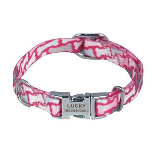 诺比瑞猫咪幼犬小型犬刻字项圈泰迪柯基比熊轻反光项圈防走失铃铛