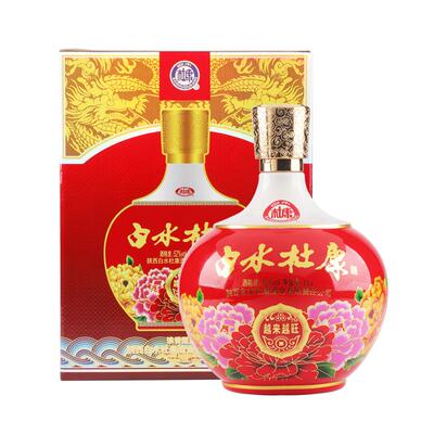 白水杜康52度旺1.5l陕西酒红坛子