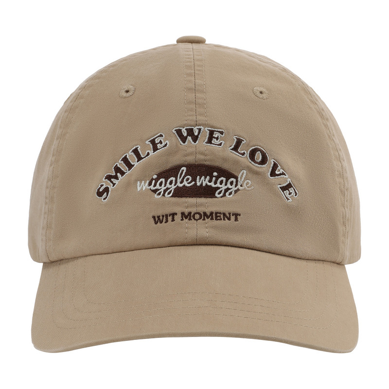 【陈瑶同款】wigglewiggle秋季新品帽子女款刺绣弯檐显脸小棒球帽