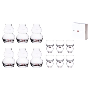 MU16杜康系列白酒杯子分酒器蝠纹葫芦高档水晶玻璃中式家用送礼品