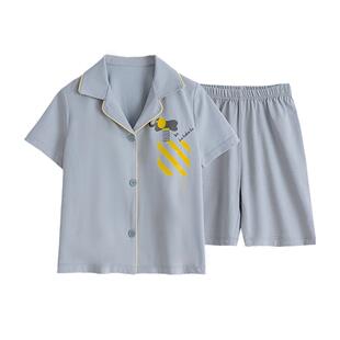【亲子款】儿童睡衣夏季纯棉薄款男童短袖开衫女童防螨家居服套装