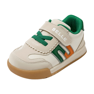 百丽童鞋女童时尚休闲板鞋男童春夏舒适透气宝宝鞋轻便软底运动鞋