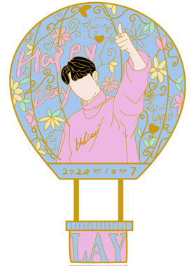 张艺兴Happylayday夜光徽章