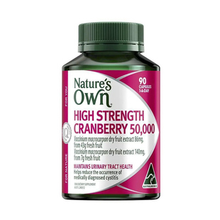 澳洲直邮 NATURES OWN 高浓度50000mg蔓越莓胶囊 90粒 3件包邮