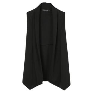 中长款马甲男潮流纯色马夹背心春秋修身坎肩韩版无袖针织开衫外套