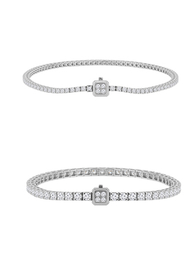 KKLUE-探锁系列S925银锆石网球手链时尚潮流基础款设计感手饰