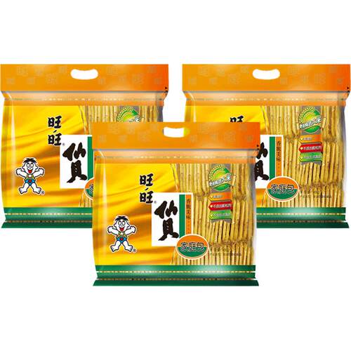 旺旺仙贝休闲膨化零食400g*3办公室网红小吃