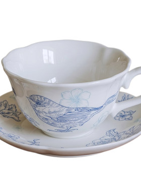 【新品上市】造月青花鸟咖啡杯碟
