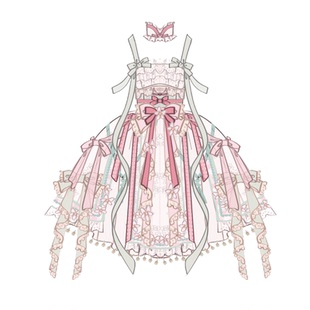 【意向金】 芙蓉花旦Lolita少女连衣裙 制作中~