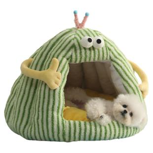 狗窝冬天保暖半封闭式帐篷小型犬泰迪房屋猫窝安全感四季通用睡袋