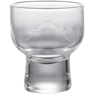 高脚日式家用水晶玻璃杯子小酒杯
