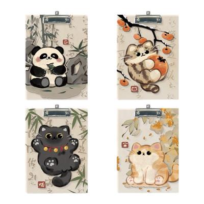 原创古风亚克力透明国风A4夹板