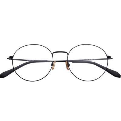 康视顿超轻钛材镜架复古圆框