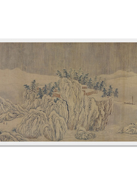 山水仿古手卷王维长江积雪图