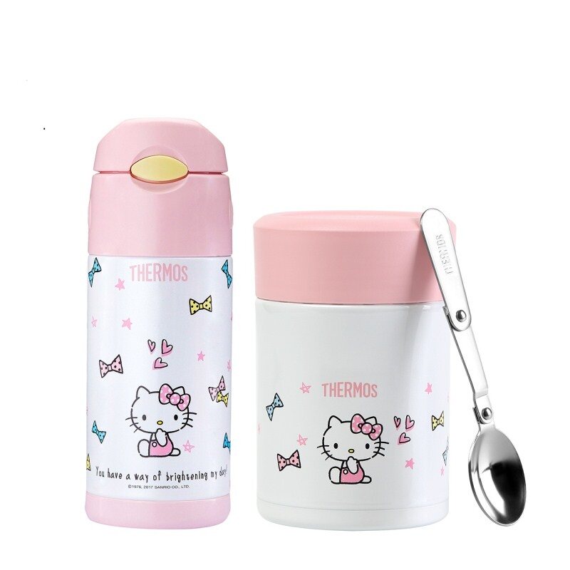 膳魔师卡通保温杯吸管杯焖烧