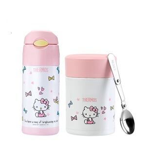 膳魔师卡通保温杯吸管杯焖烧