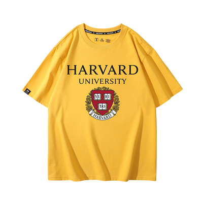 美国高校哈佛大学纪念衫校服短袖Harvard University夏季衣服T恤