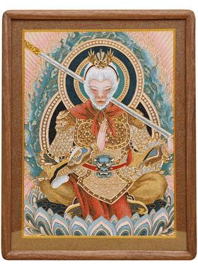 悟空相框桌面摆台斗战胜佛新中式玄关客厅掐丝珐琅彩纯手工礼品