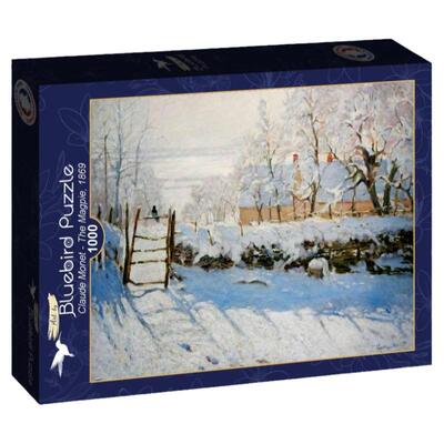 现货包邮 法国Bluebird蓝鸟进口益智名画拼图60237喜鹊1000片莫奈