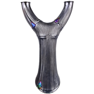 钛合金刀锋竹节弹弓 千发雕刻高精准圆头飞虎弓户外大威力扁皮弓