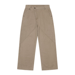 mostwanted 斜门襟破缝结构梭织长裤春秋休闲裤男女同款通勤