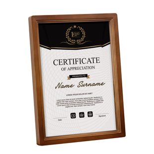 荣誉证件书展示框a4证书框奖状相框摆台高级感专利授权书装裱实木