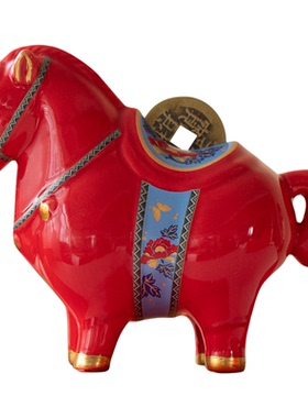 陶瓷马上赚钱创意摆件