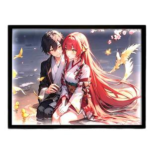 龙族灯光画上杉绘梨衣周边手办二次元动漫小夜灯流麻镜子相框摆件