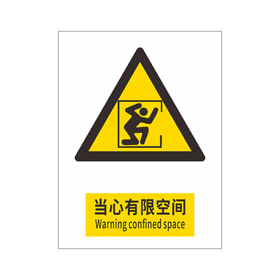 当心警示牌PVC塑料板.