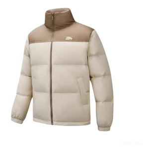 安踏羽绒服男款2026春季新款防风立领棉服青少年防泼水运动外套男