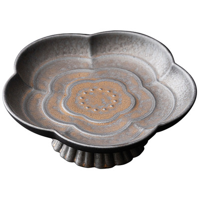 中式复古陶瓷茶点盘家用小托盘