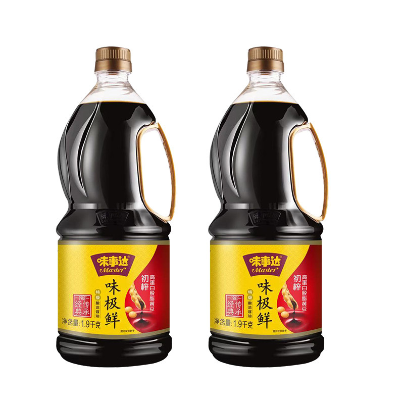 味事达味极鲜1.9kg酿造酱油特级生抽蒸鱼炒菜凉拌蘸料餐饮火锅料