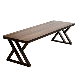 南美胡桃木实木书桌双人电脑桌家用学习桌客厅沙发后长条桌工作台