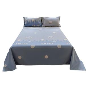 纯棉磨毛床单直角单件学生单双人加厚棉布被单榻榻米条纹床单子