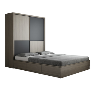 榻榻米床衣柜一体卧室小户型组合套装现代简约塌塌米储物儿童床