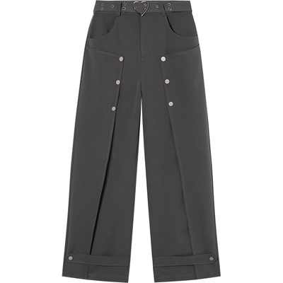 Eptison高腰直筒宽松休闲裤