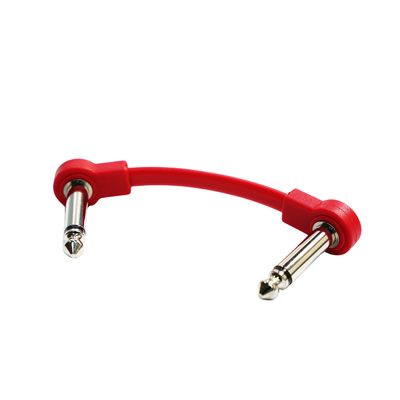 GIGAGAIN纯铜芯扁头单块连接线降噪效果器短线吉他贝斯通用双弯头