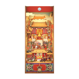 中国国家博物馆元宵行乐图DIY拼装书立感应立体拼图书场景书挡