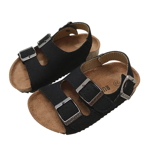 儿童软木凉鞋夏季男女童沙滩鞋宝宝软底亲子鞋中大童露趾凉拖韩版