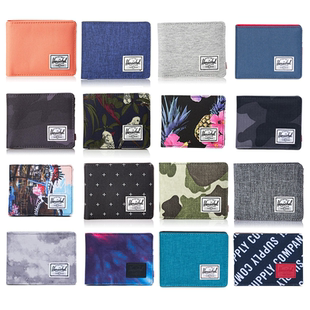 美国正品代购潮牌Herschel Roy Wallet帆布钱包卡包男女学生ins风