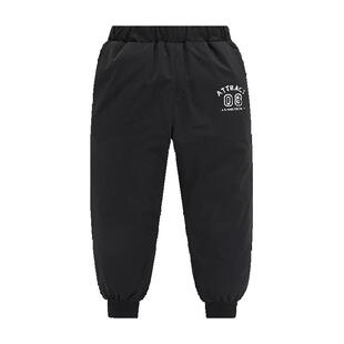 雪中飞童装男童羽绒裤2025冬季新款保暖裤子中大童女童儿童羽绒裤