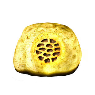 品竹插电黄蜡石灯防水草坪音箱别墅庭院蓝牙音响花园广场插卡音箱