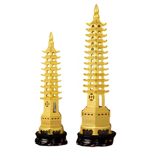 【普陀山官方】文昌塔摆件十三层13层的办公室书桌书房九层铜制