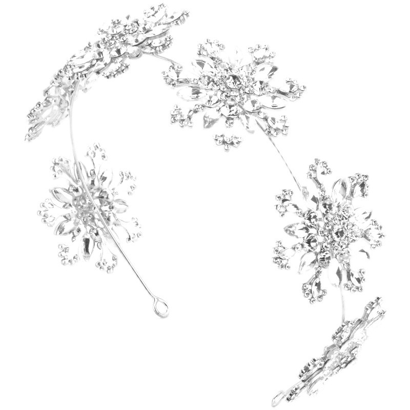 新款日韩合金雪花发箍皇冠