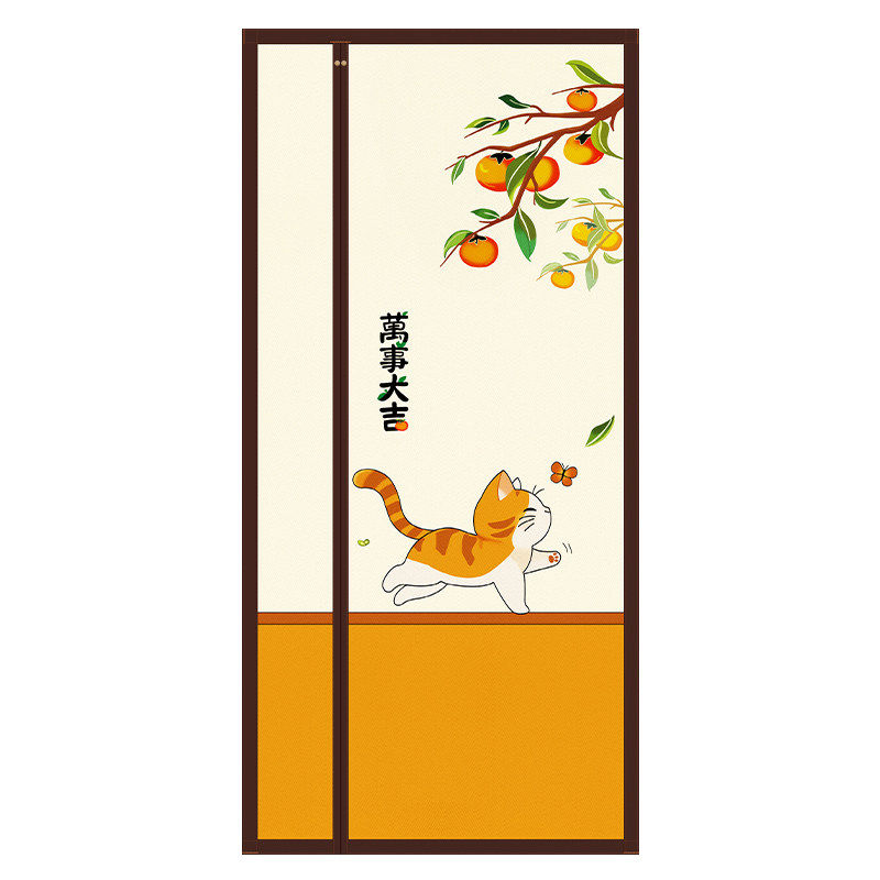 全隐私防蚊虫布艺门帘