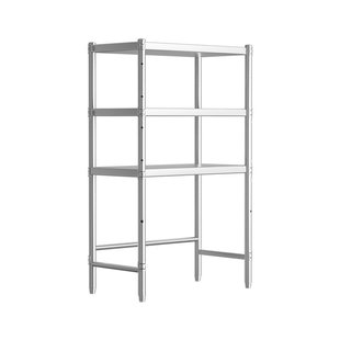 不锈钢洗衣机置物架厨房家用冰柜落地马桶上方收纳架煤气瓶整理架