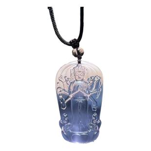 古法琉璃默利支天菩萨男女本命吊坠佛像挂件项链饰品八臂观音吊坠