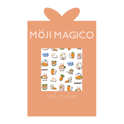 茉季中国美甲贴纸立体浮雕效果