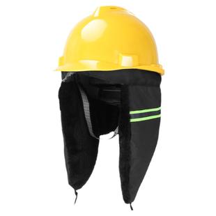 安全帽棉内衬工地施工冬季保暖防寒内胆护耳加绒加厚防风可拆卸帽