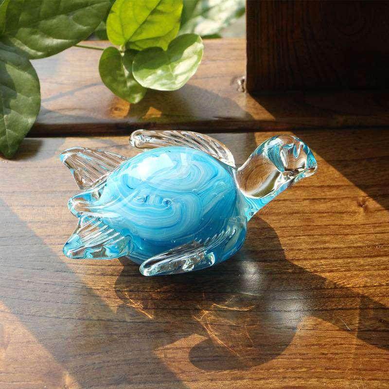 现代创意淄博琉璃海龟乌龟手工艺品海洋动物家居客厅装饰品小摆件